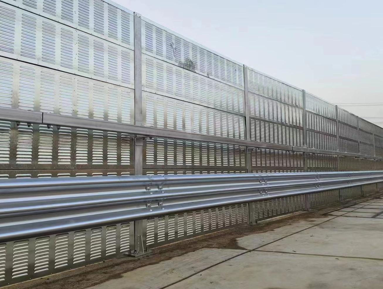 可复用立柱声屏障一体化护栏