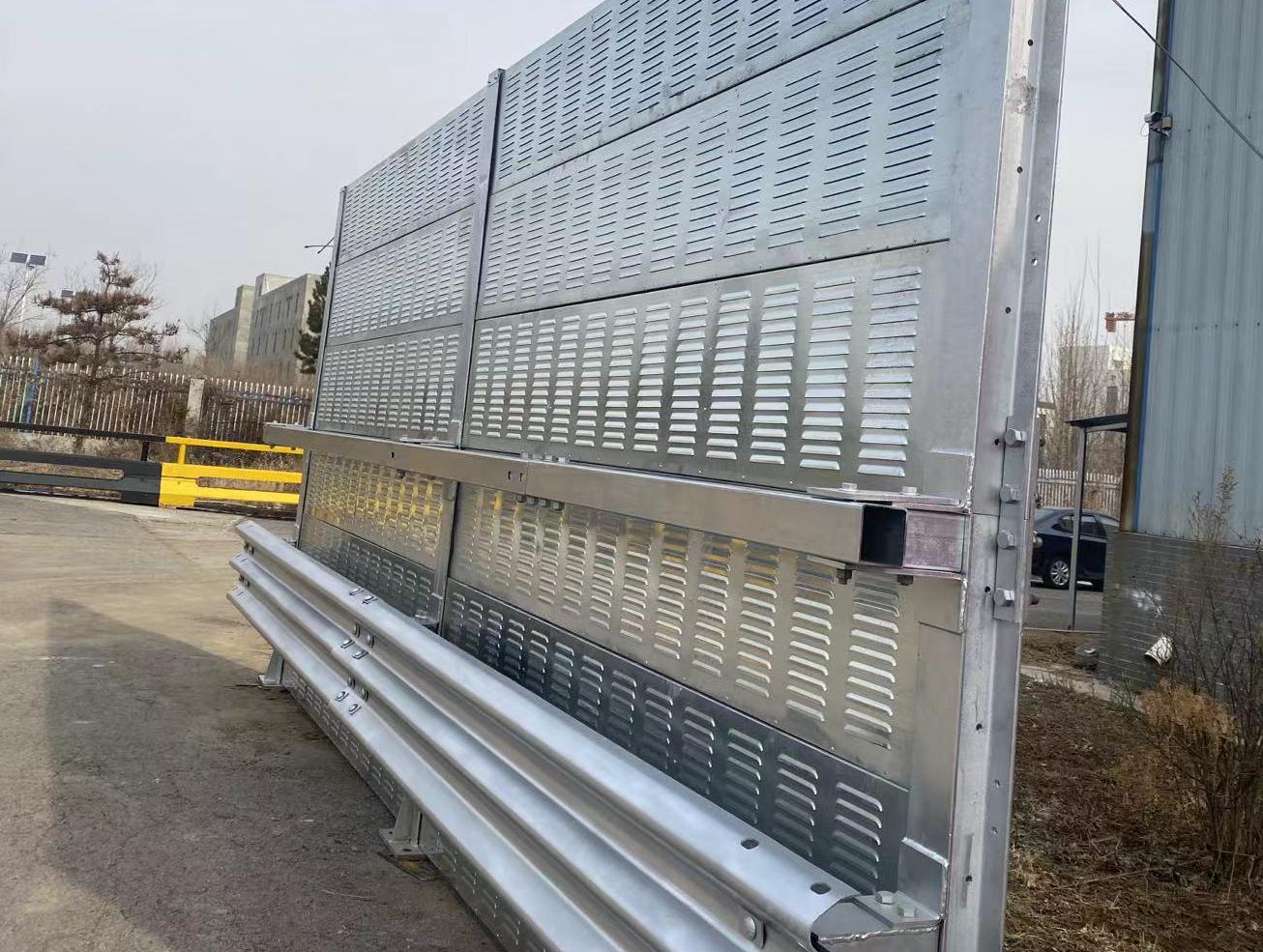 可复用立柱声屏障一体化护栏